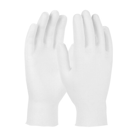Pip Premium, Light Weight Cotton Lisle Inspection Glove with Unhemmed Cuff - 10.5", 12PK 97-501/10